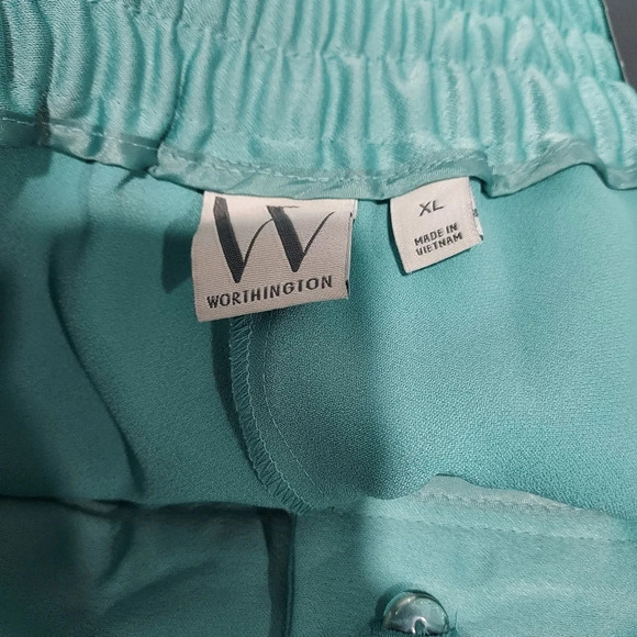 NWT Worthington Dark Mint Green Wide Leg Dress / Trouser Pants in Size XL - Picture 10 of 12